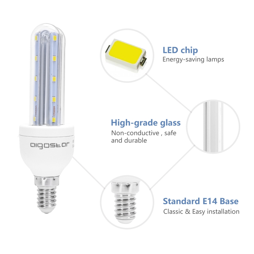 Lampadina LED E14/8W/230V 6500K - Aigostar