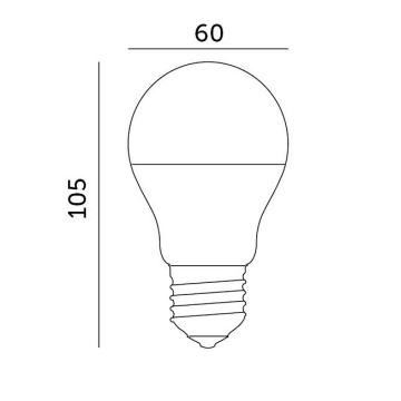 Lampadina LED E27/8,5W/230V 3000K