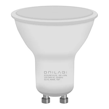 Lampadina LED ECOLINE GU10/6W/230V 4,000K - Brilagi