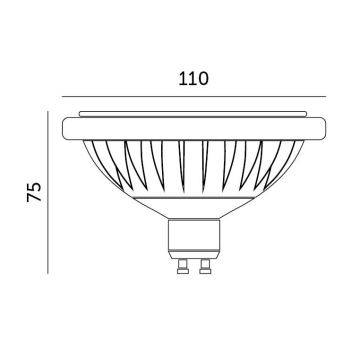 Lampadina LED ES111 GU10/15W/230V 4000K