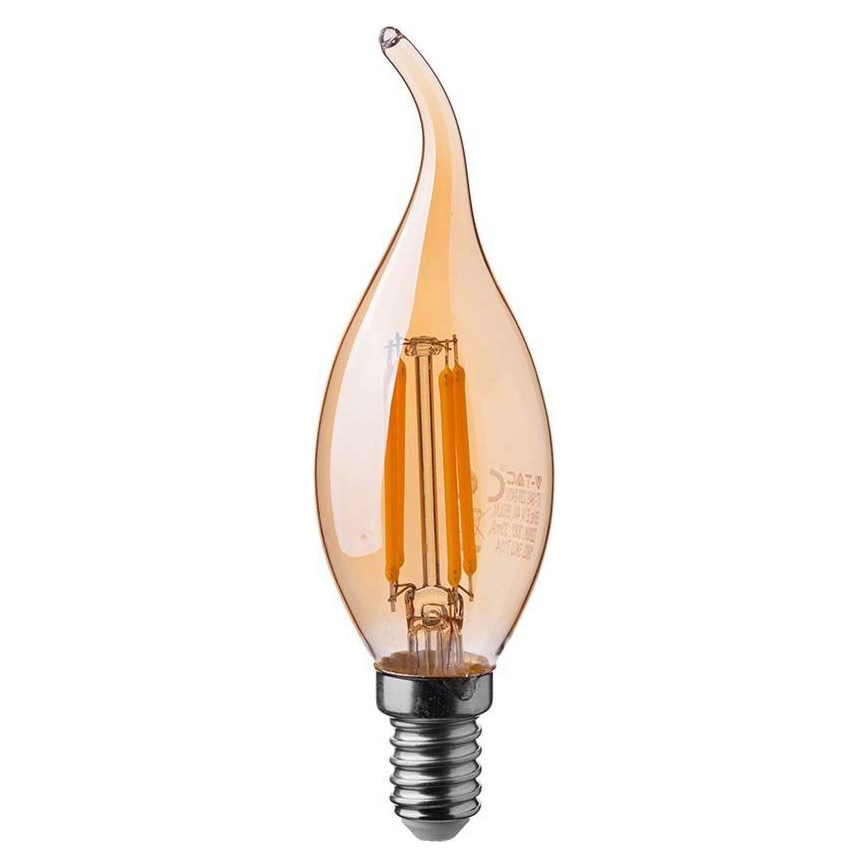 Lampadina LED FILAMENT AMBER E14/4W/230V 2200K