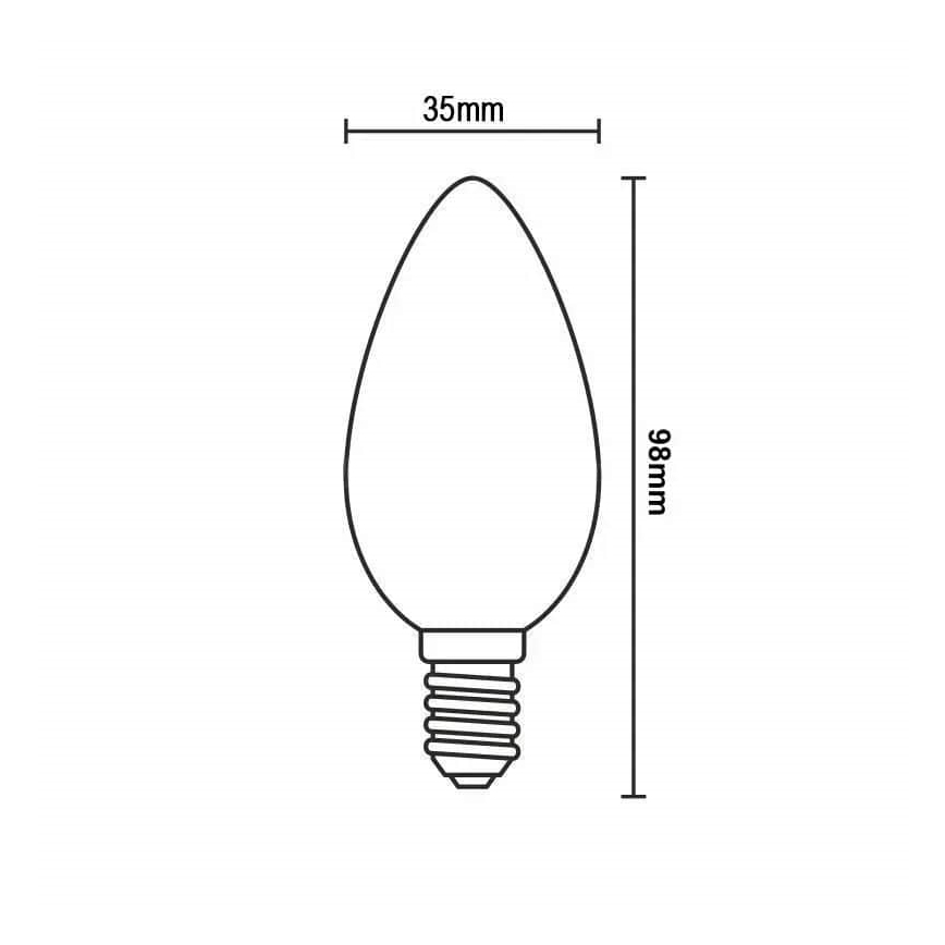 Lampadina LED WHITE FILAMENT C35 E14/4,5W/230V 3000K