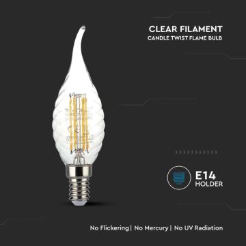 Lampadina LED FILAMENT E14/4W/230V 3000K