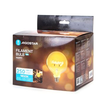 Lampadina LED FILAMENT E27/4W/230V 1800K happy - Aigostar