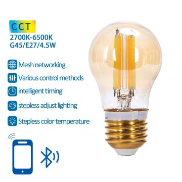 Lampadina LED FILAMENT G45 E27/4,5W/230V 2700-6500K - Aigostar