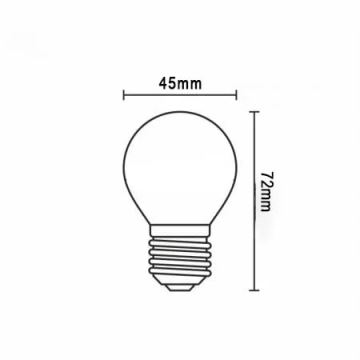 Lampadina LED FILAMENT G45 E27/4W/230V 3000K