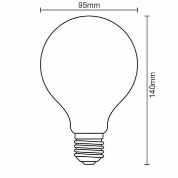 Lampadina LED WHITE FILAMENT G95 E27/13W/230V 3000K