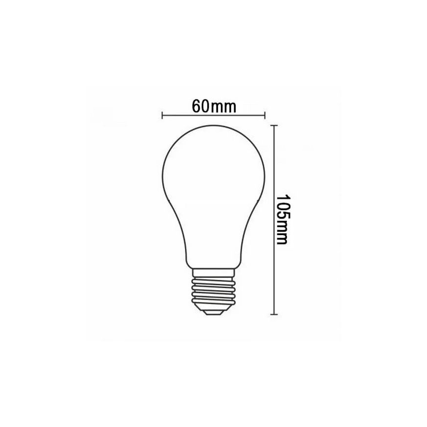 Lampadina LED FILAMENT SHAPE A60 E27/4W/230V 1800K blu