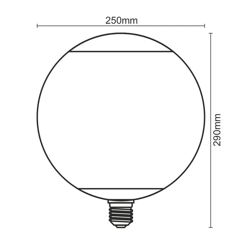 Lampadina LED FILAMENT SMOKE G250 E27/4W/230V 1800K