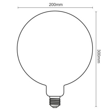 Lampadina LED FILAMENT SPIRAL SMOKE G200 E27/4W/230V 2000K