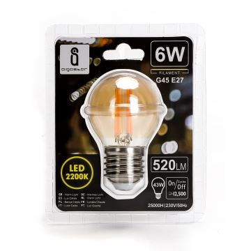 Lampadina LED G45 E27/6W/230V 2200K - Aigostar