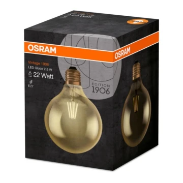 Lampadina LED GLOBE E27/2.5W/230V 2,500K - Osram