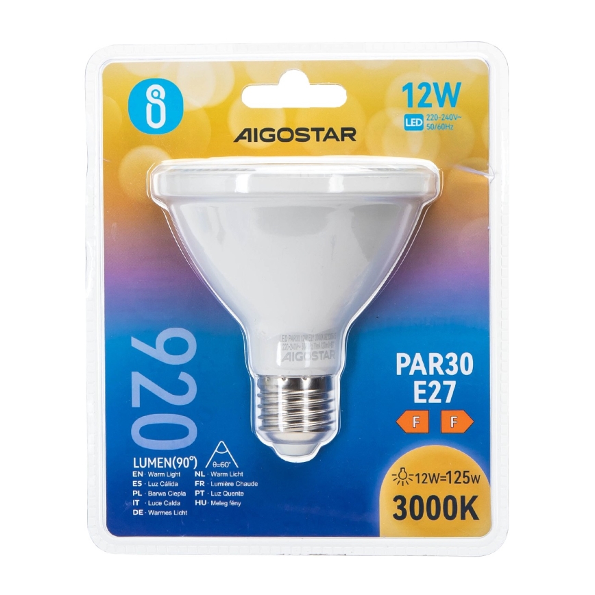 Lampadina LED PAR30 E27/12W/230V 3000K - Aigostar