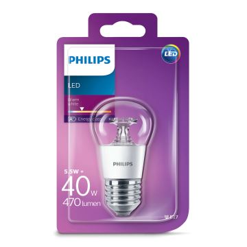 Lampadina LED Philips E27/5,5W/230V 2700K - LUSTER limpido