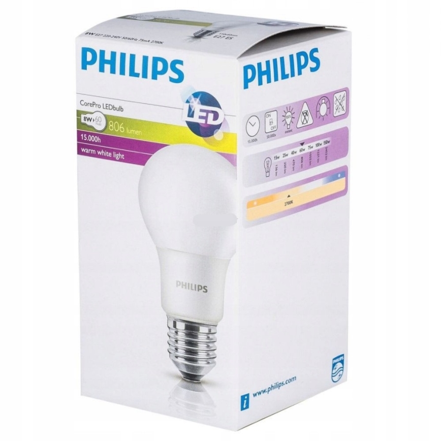 Lampadina LED E27 8W 806lm - CorePro Lampadina LED Philips