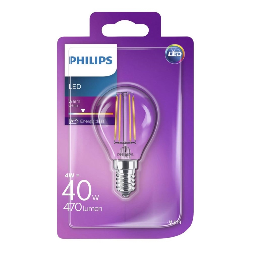 Lampadina LED Philips VINTAGE P45 E14/4W/230V 2700K