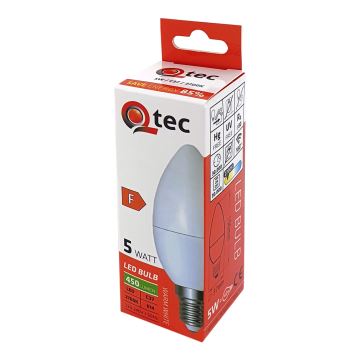 Lampadina LED Qtec C35 E14/5W/230V 2700K