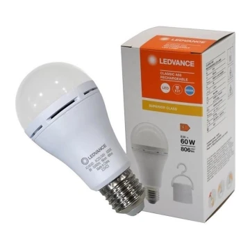 Lampadina LED RECHARGEABLE A60 E27/8W/230V 6500K - Ledvance