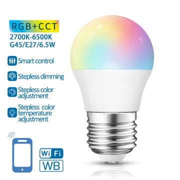 Lampadina LED RGBW dimmerabile G45 E27/6,5W/230V 2700-6500K Wi-Fi - Aigostar