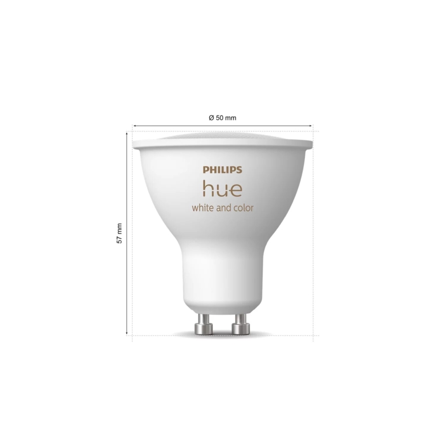 Lampadina LED RGBW dimmerabile Philips Hue White And Color Ambiance GU10/4,2W/230V 2000-6500K