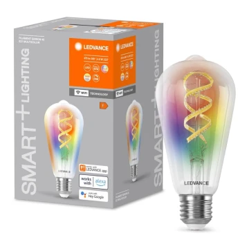 Lampadina LED RGBW dimmerabile SMART+ FILAMENT EDISON ST64 E27/4,8W/230V 2700-6500K Wi-Fi - Ledvance