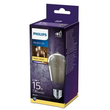 Lampadina LED SMOKY VINTAGE Philips ST64 E27/2,3W/230V 2700K