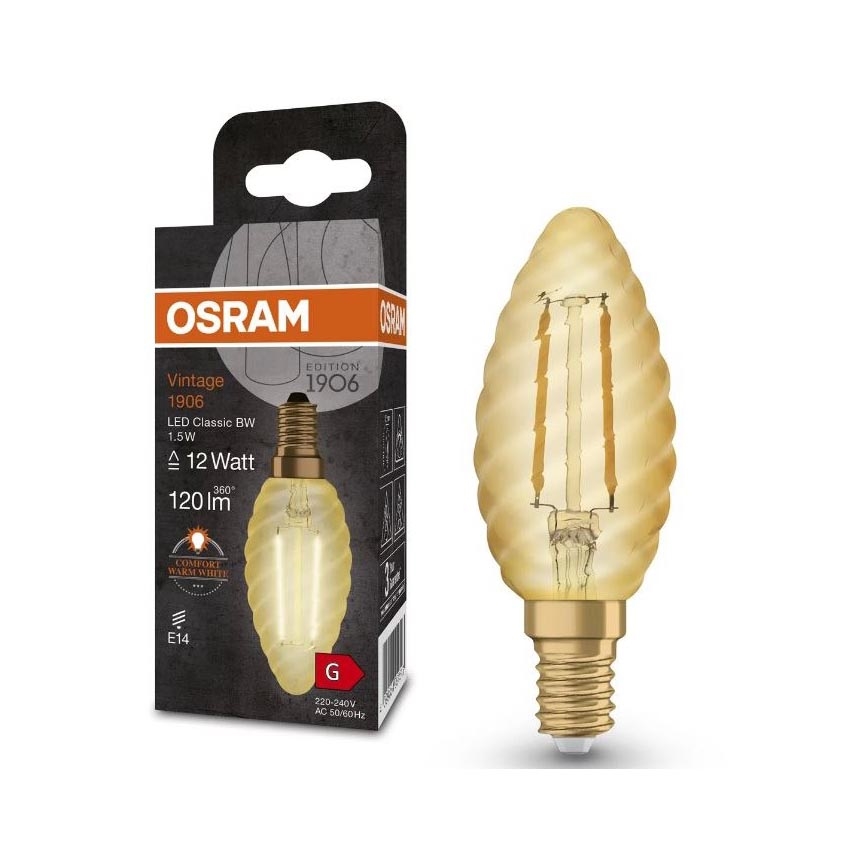 Lampadina LED VINTAGE E14/1,5W/230V 2400K - Osram