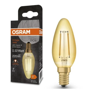 Lampadina LED VINTAGE E14/2,5W/230V 2400K - Osram