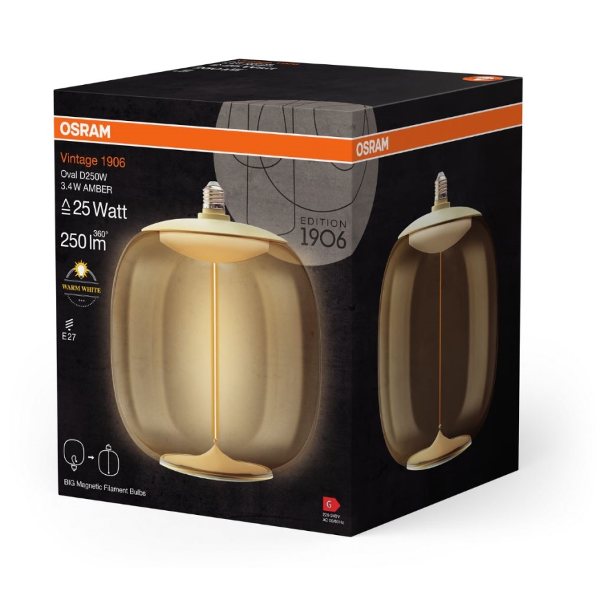 Lampadina LED VINTAGE FILAMENT E27/3,4W/230V 2700K - Osram