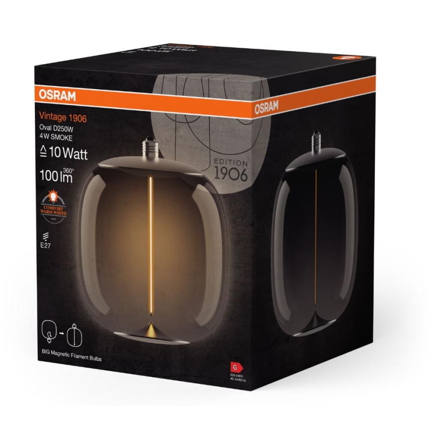 Lampadina LED VINTAGE FILAMENT E27/4W/230V 2700K fumé - Osram