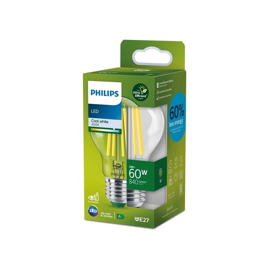 Lampadina LED VINTAGE Philips A60 E27/4W/230V 4000K