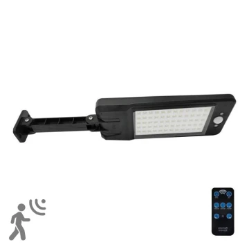 Lampione stradale solare LED dimmerabile con sensore LED/7W/7,4V + telecomando