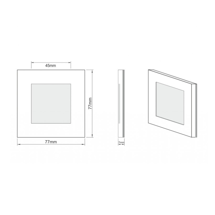 LDST AN-01-B-BZ16 - Illuminazione LED per scale ANGEL 16xLED/1,2W/230V bianco 6500K