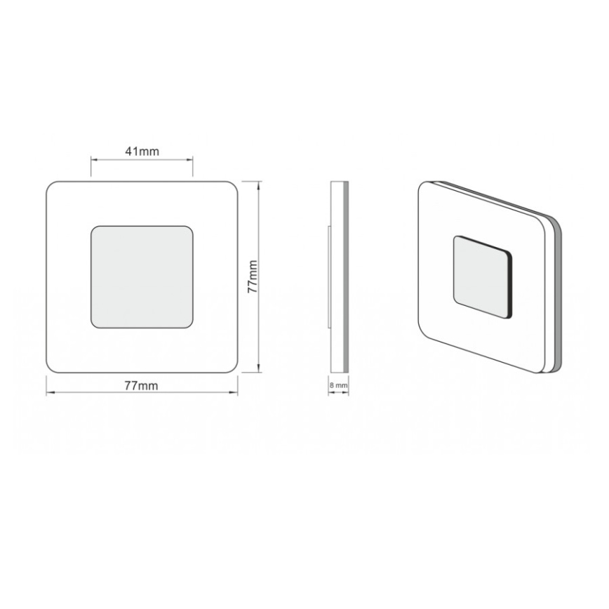 LDST SW-01-SS-BZ8 - Illuminazione LED per scale SWIFT 8xLED/1,2W/230V cromo opaco 6500K