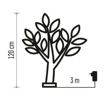 LED addobbo natalizio da esterno 72xLED/3,6W/230V IP44 bianco caldo