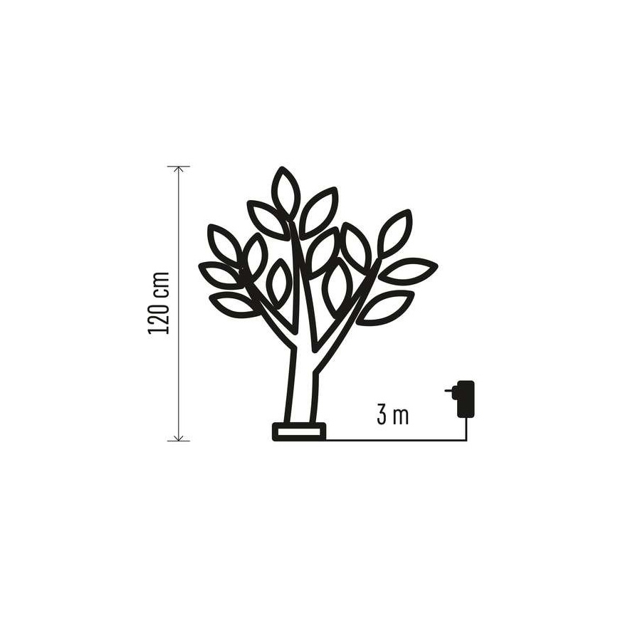 LED addobbo natalizio da esterno 72xLED/3,6W/230V IP44 bianco caldo