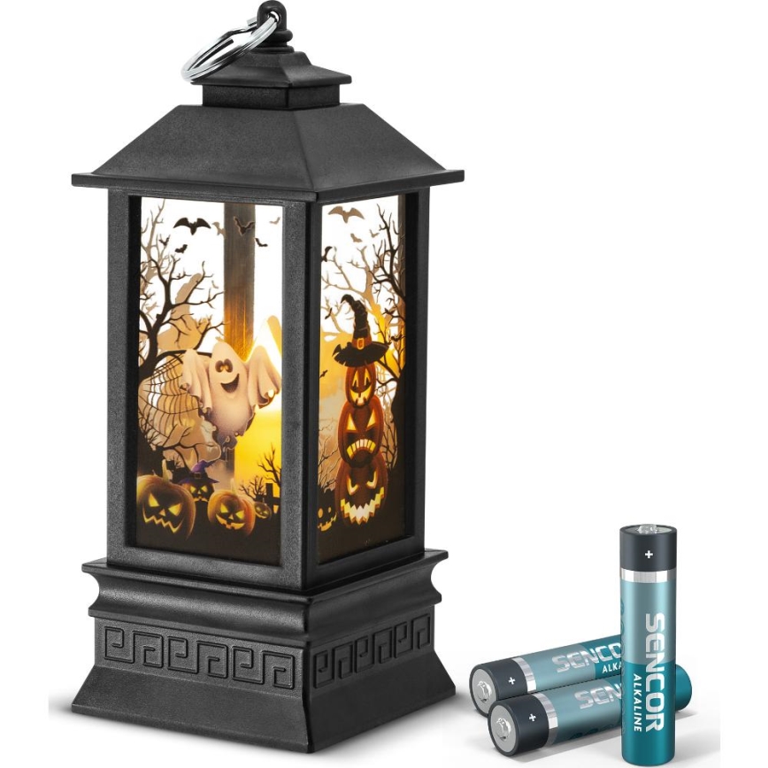 LED Decorazione HALLOWEEN LED/3xAAA/bianco caldo lanterna con zucche