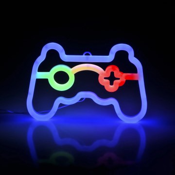 LED Decorazione murale al neon GAME LED/3W/3xAA USB blu