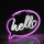 LED Decorazione murale al neon HELLO LED/3W/3xAA USB rosa