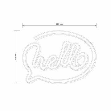 LED Decorazione murale al neon HELLO LED/3W/3xAA USB rosa