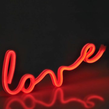 LED Decorazione murale al neon LOVE LED/3W/3xAA rosso