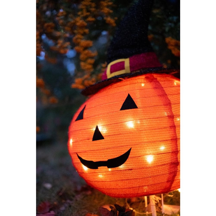 LED Decorazione per esterni HALLOWEEN LED/3xAA/bianco caldo IP44 zucca