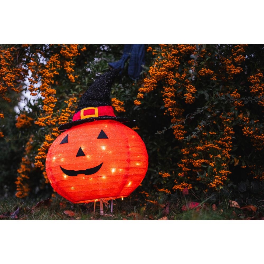 LED Decorazione per esterni HALLOWEEN LED/3xAA/bianco caldo IP44 zucca