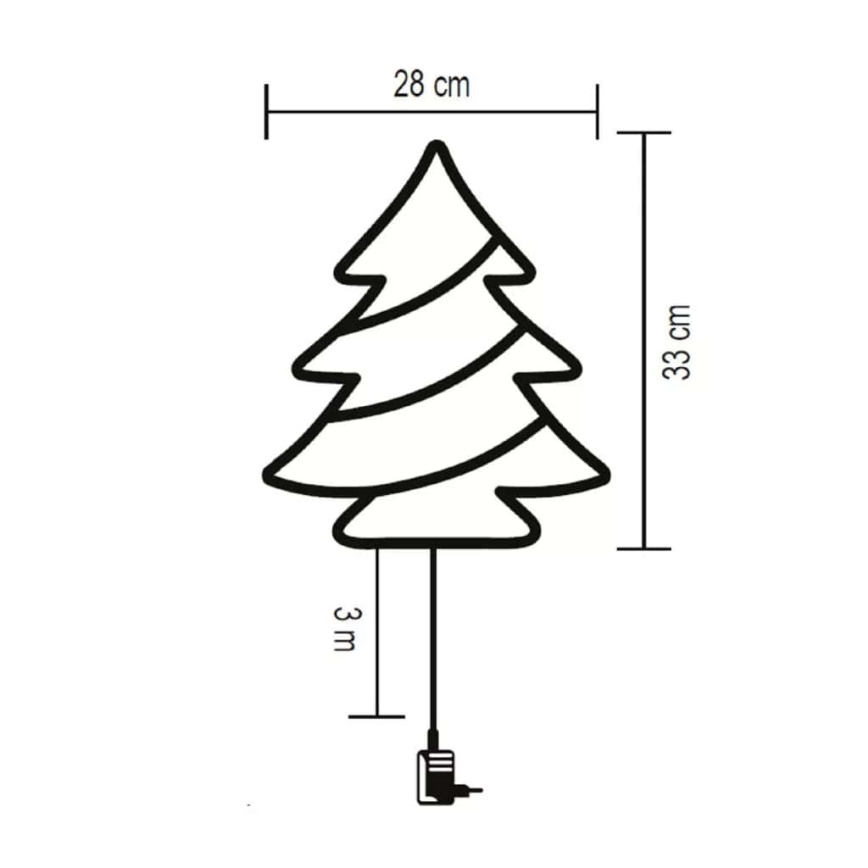 LED Decorazione per finestre natalizie all'aperto 35xLED/230V IP44 bianco caldo/albero