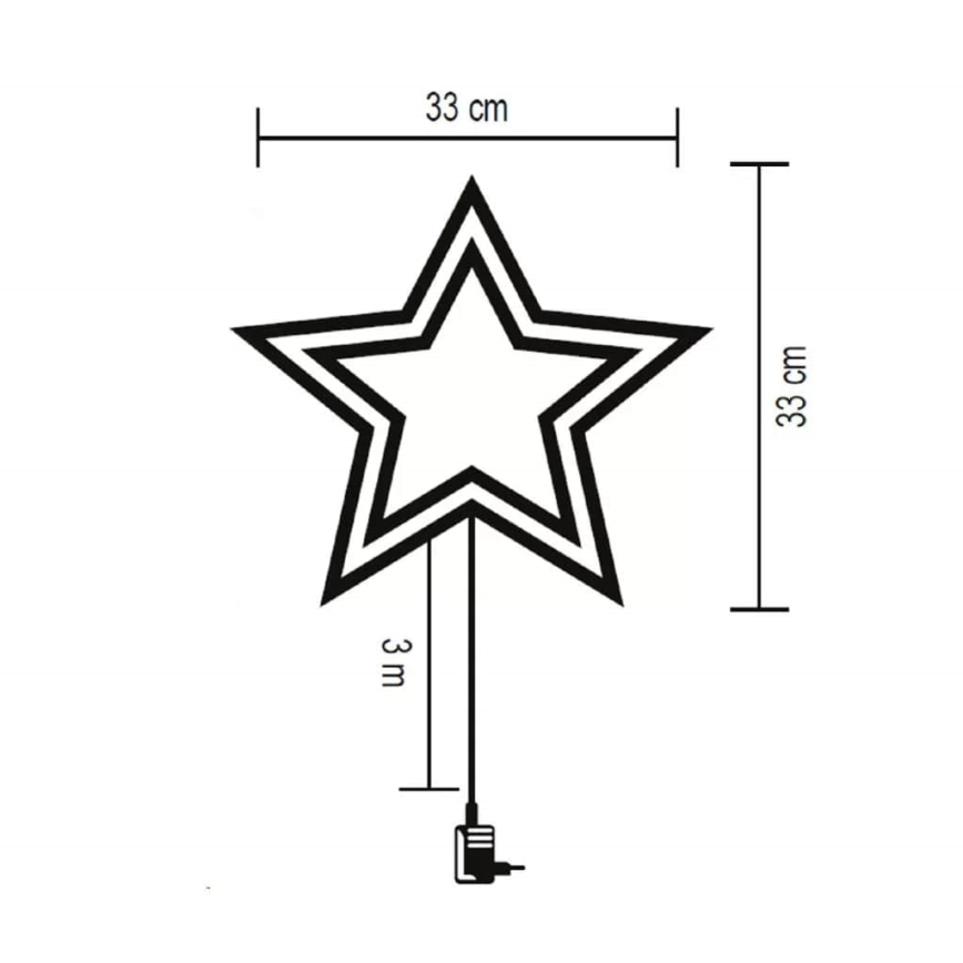 LED Decorazione per finestre natalizie all'aperto 35xLED/230V IP44 bianco caldo/stella