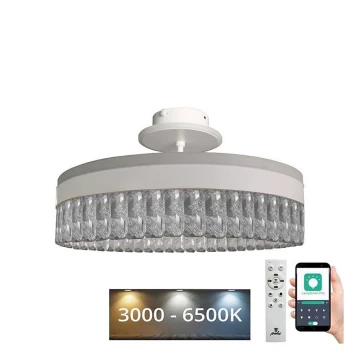 LED Dimmerabile cristallo Lampadario a plafone LED/75W/230V 3000-6500K bianco + telecomando