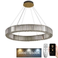 LED Dimmerabile cristallo lampadario su filo LED/50W/230V 3000-6500K cromo/oro + telecomando