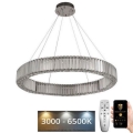 LED Dimmerabile cristallo lampadario su filo LED/50W/230V 3000-6500K cromo + telecomando