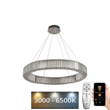 LED Dimmerabile cristallo lampadario su filo LED/50W/230V 3000-6500K cromo + telecomando