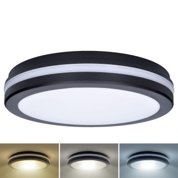 LED Dimmerabile per esterni soffitto chiaro LED/18W/22W/26W/230V 3000/4000/6500K IP65 nero